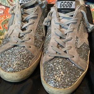 Golden Goose Low Top Silver Sparkle